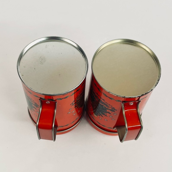 Vintage Christmas Tree Tin Salt Pepper Shakers - Picture 9 of 14